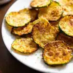 air fryer parmesan zucchini chips - featured image