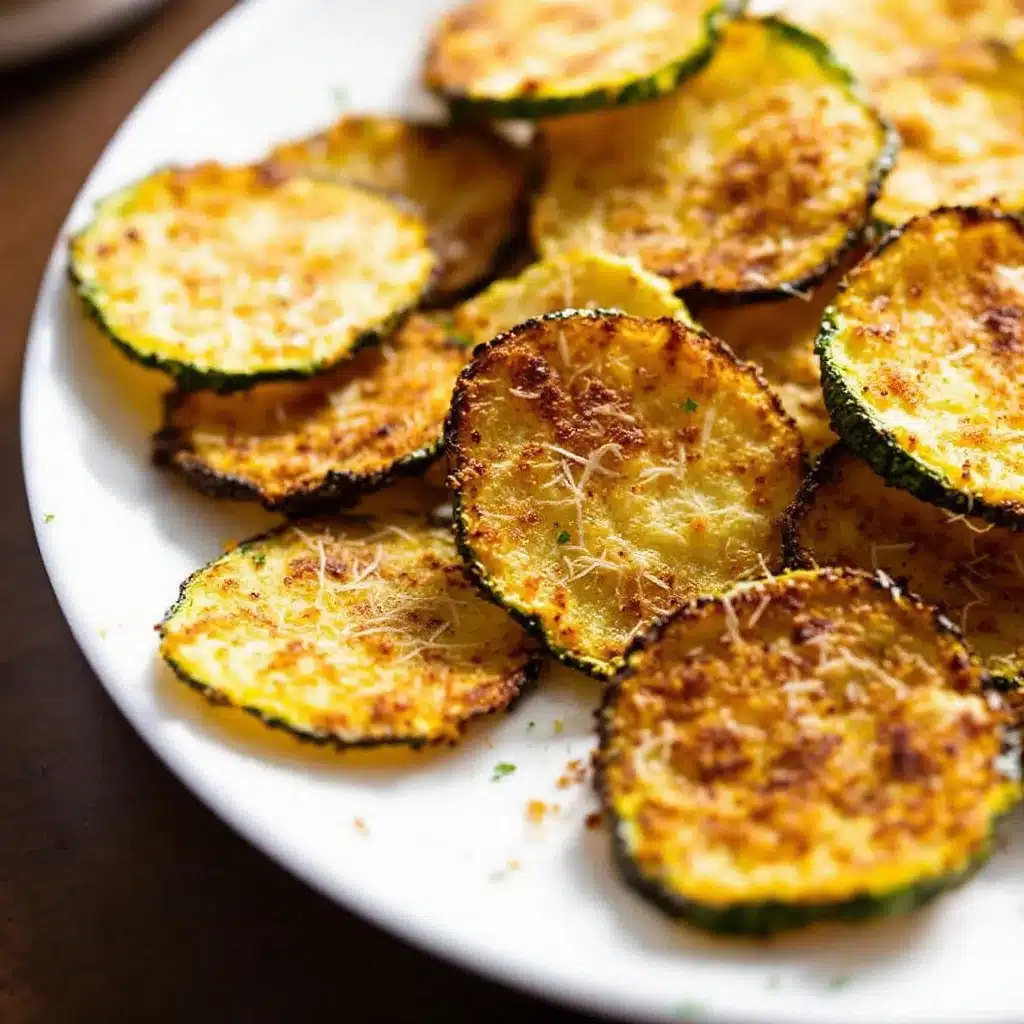 air fryer parmesan zucchini chips - featured image
