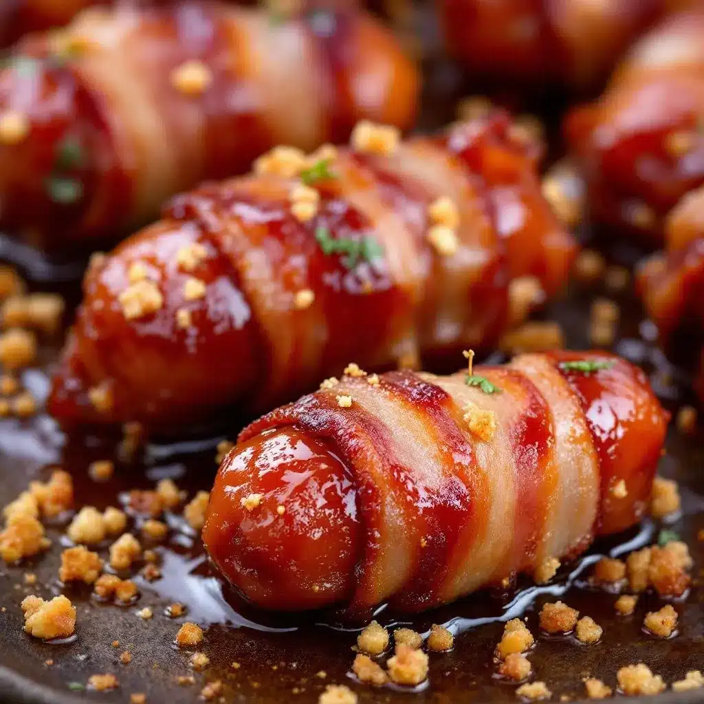 bacon-wrapped little smokies brown sugar glaze preparation steps