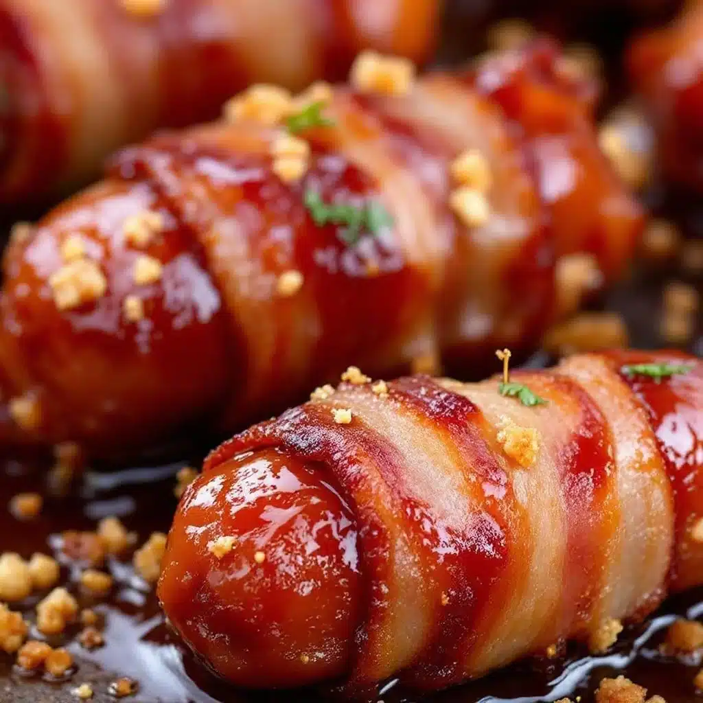 bacon-wrapped little smokies brown sugar glaze - featured image