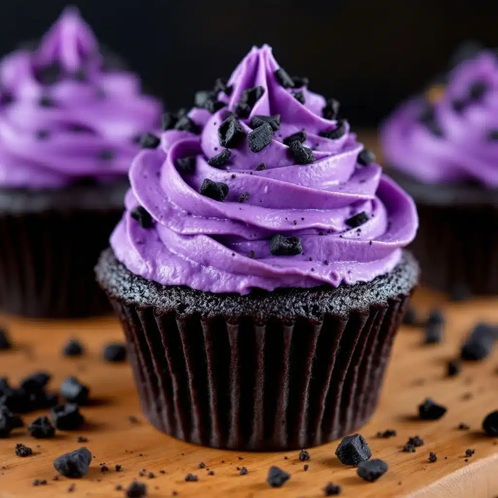 black velvet Halloween cupcakes - featured image