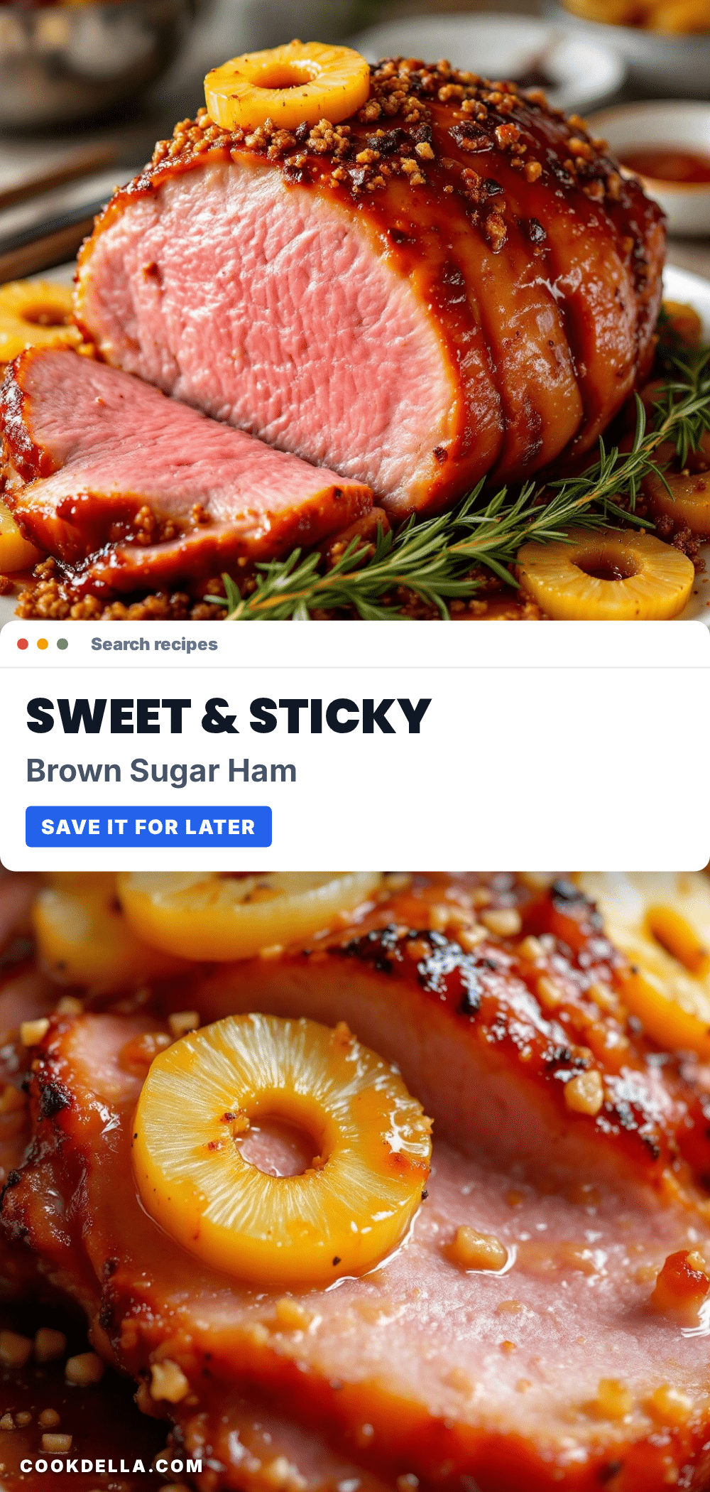 brown sugar glazed ham with pineapple recipe