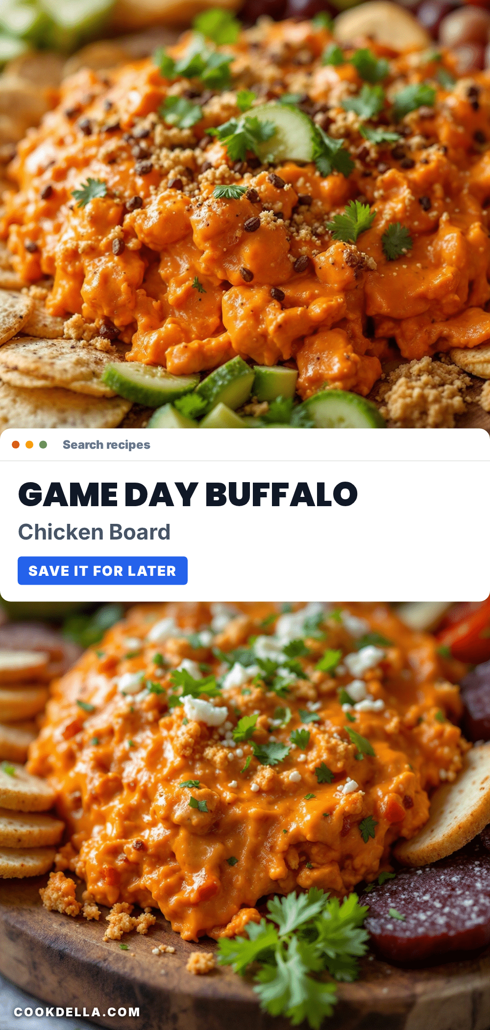 buffalo chicken dip charcuterie board recipe
