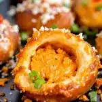 buffalo chicken stuffed pretzel bites - featured image