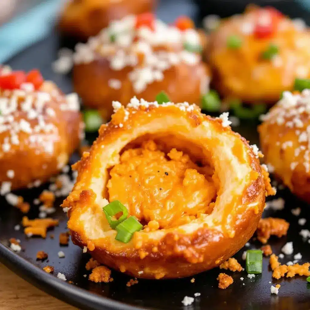 buffalo chicken stuffed pretzel bites preparation steps
