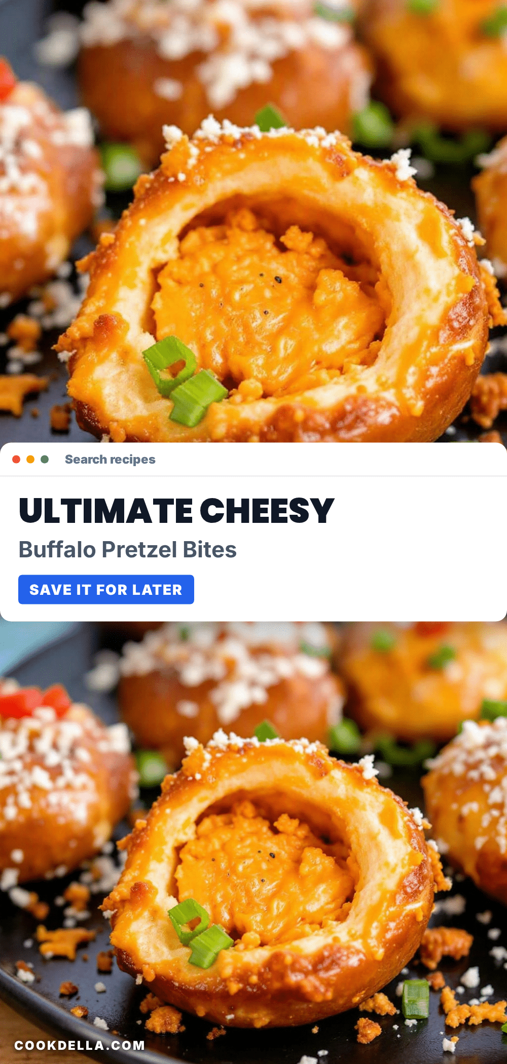 buffalo chicken stuffed pretzel bites recipe