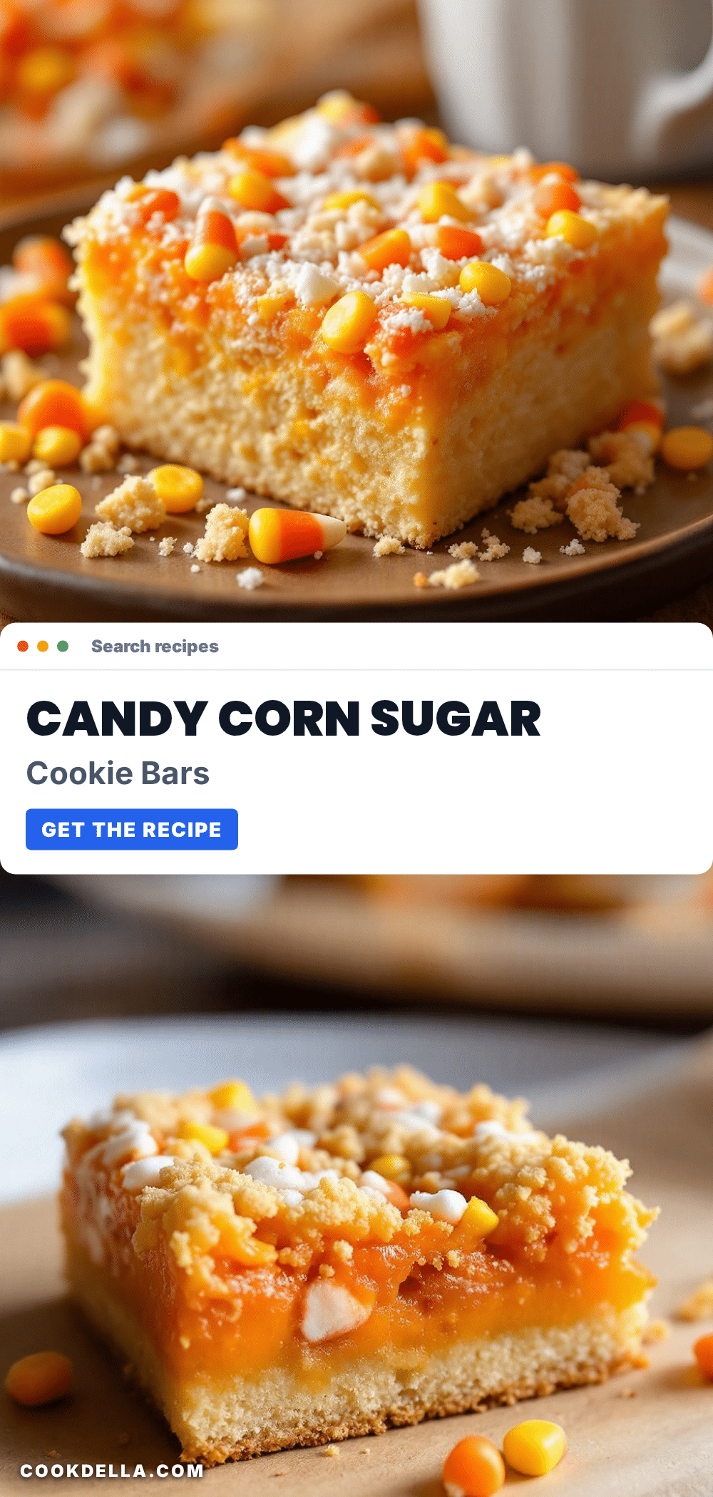 candy corn sugar cookie bars recipe