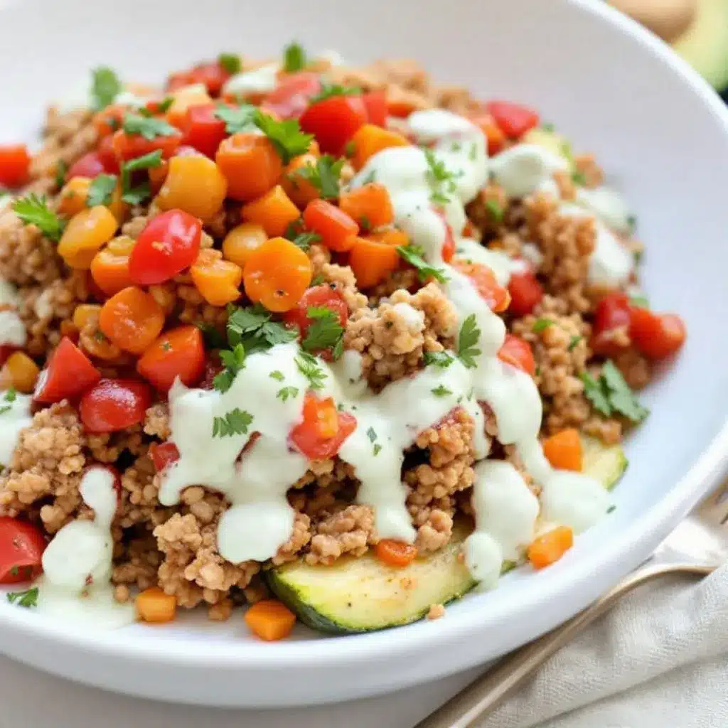 cheesy baked zucchini boats with ground turkey preparation steps