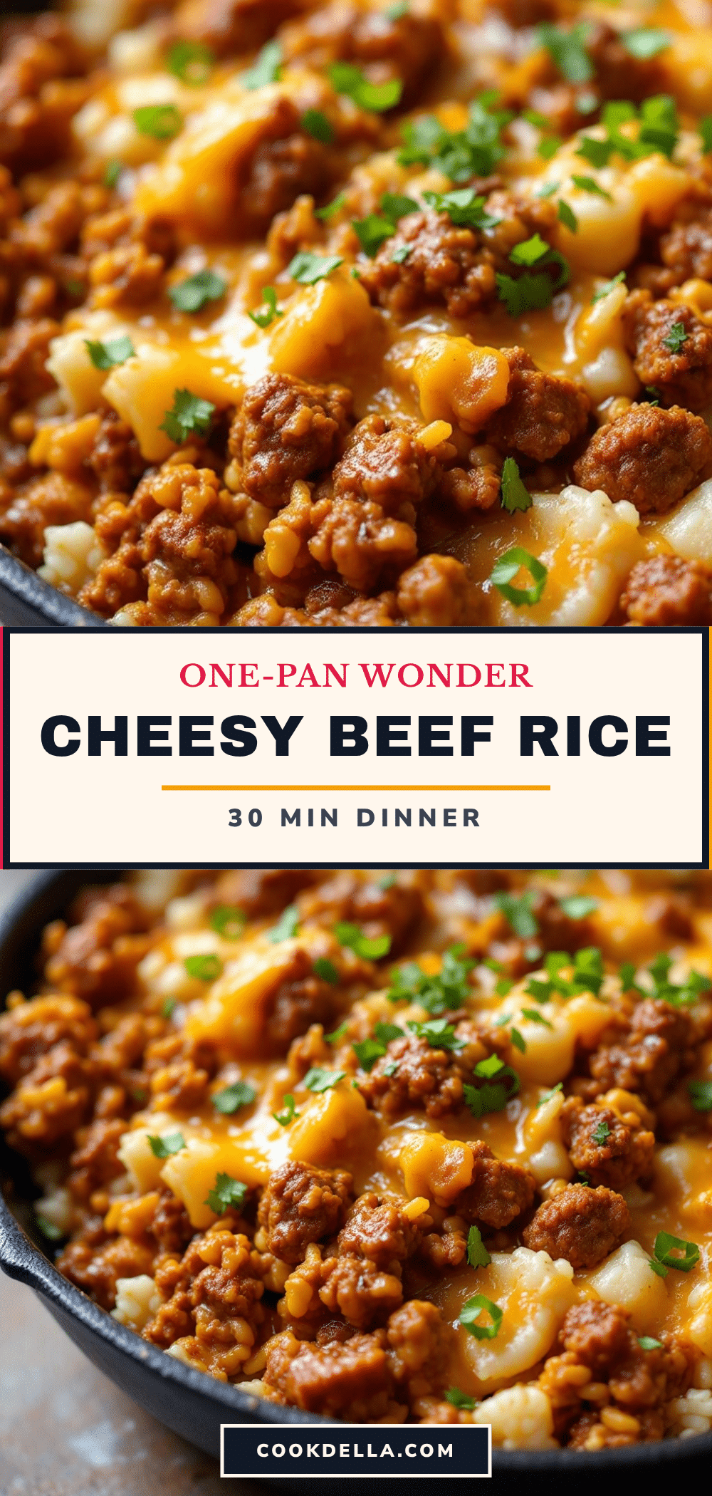 cheesy ground beef and rice skillet recipe