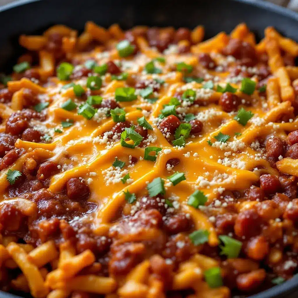 chili cheese fries nacho skillet preparation steps