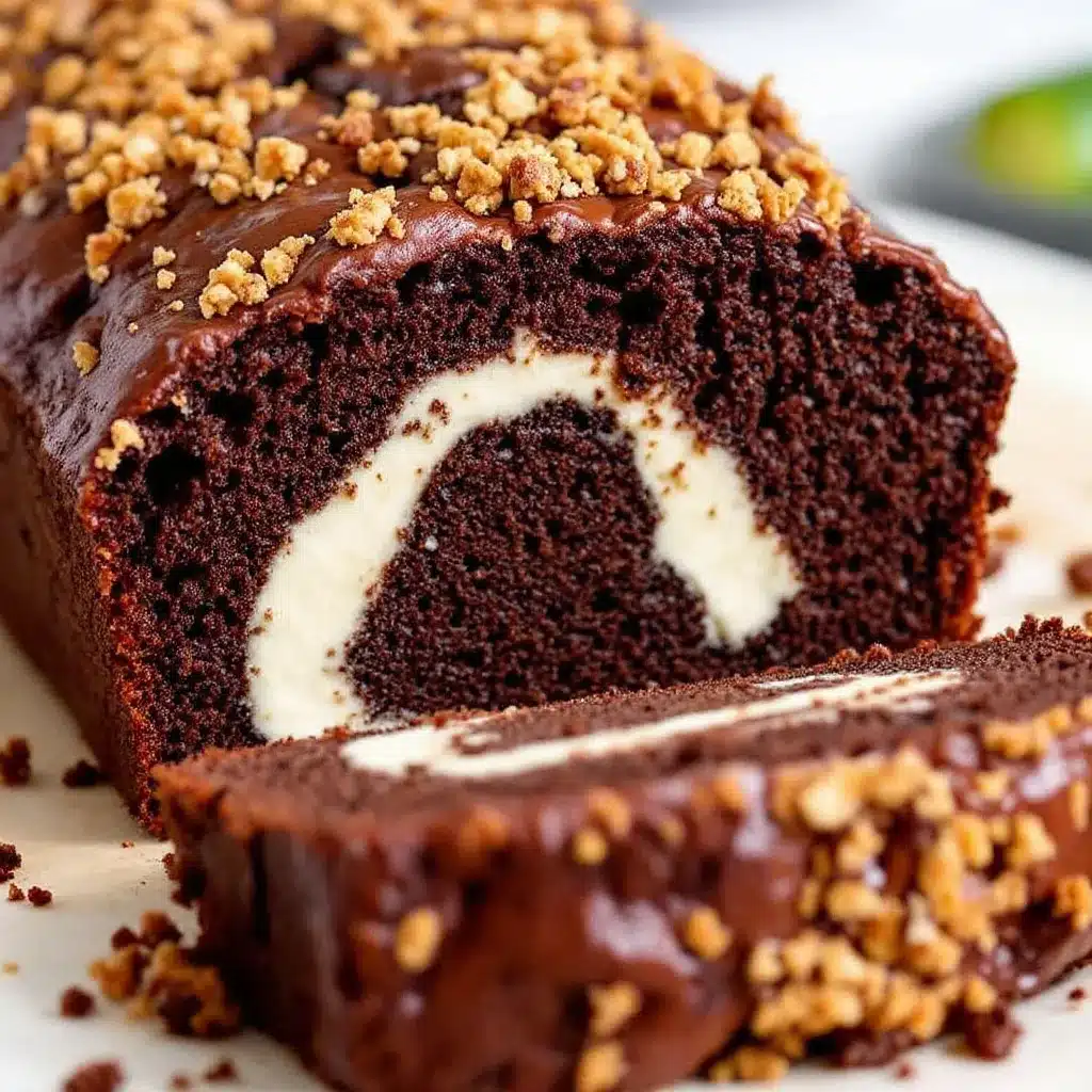 chocolate zucchini bread with cream cheese swirl preparation steps