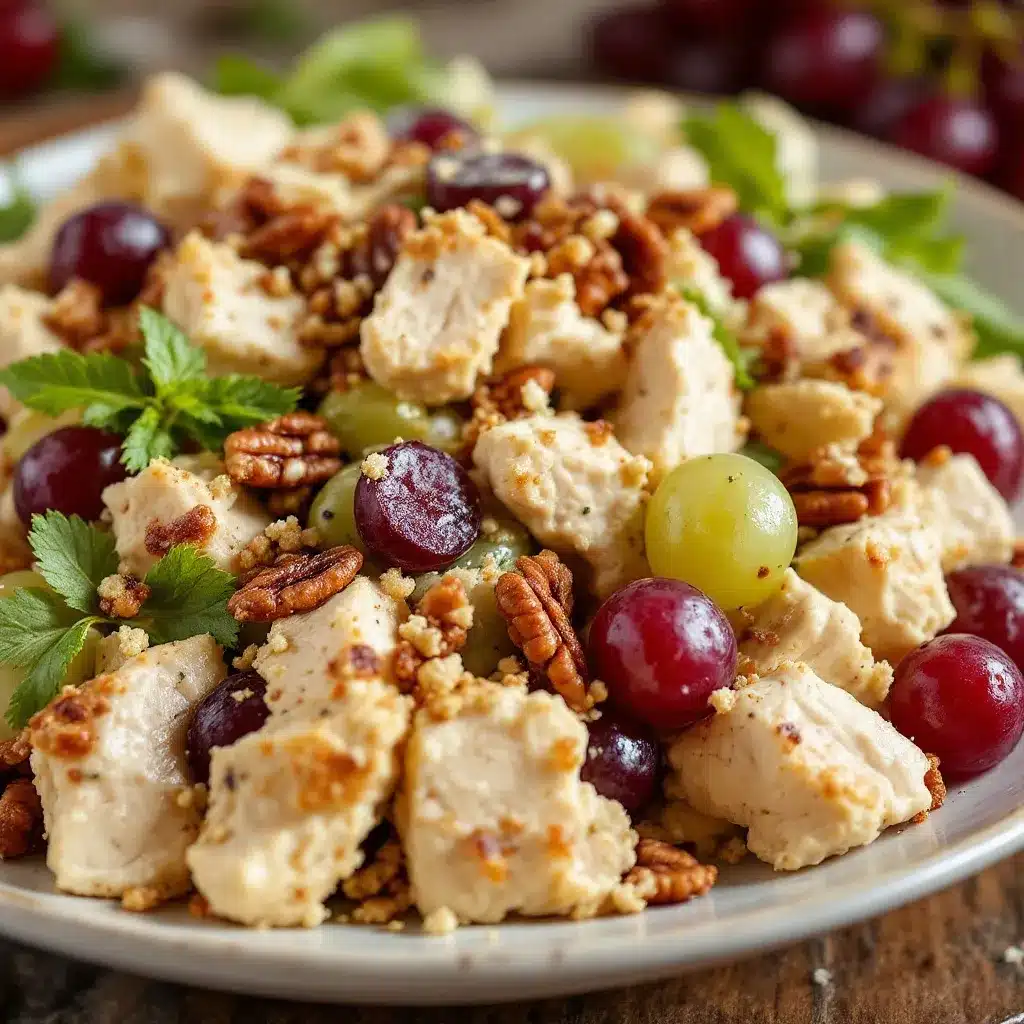 classic chicken salad with grapes and pecans preparation steps