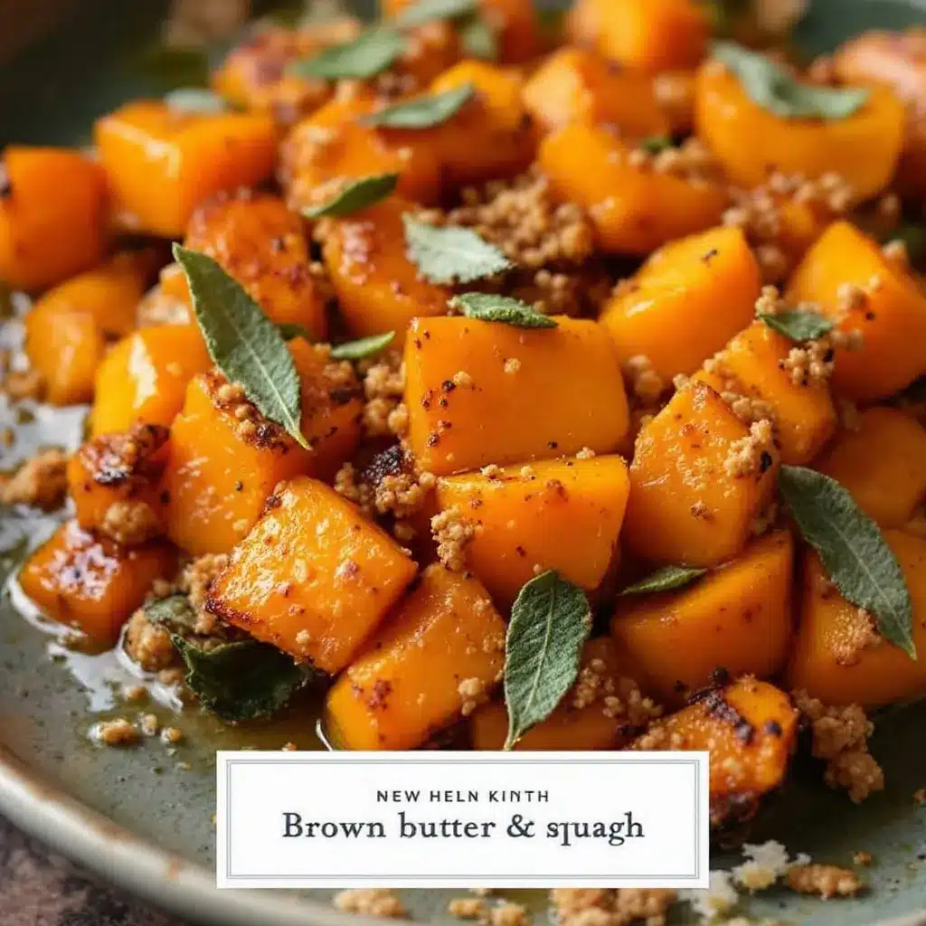 cozy roasted butternut squash with brown butter and sage preparation steps