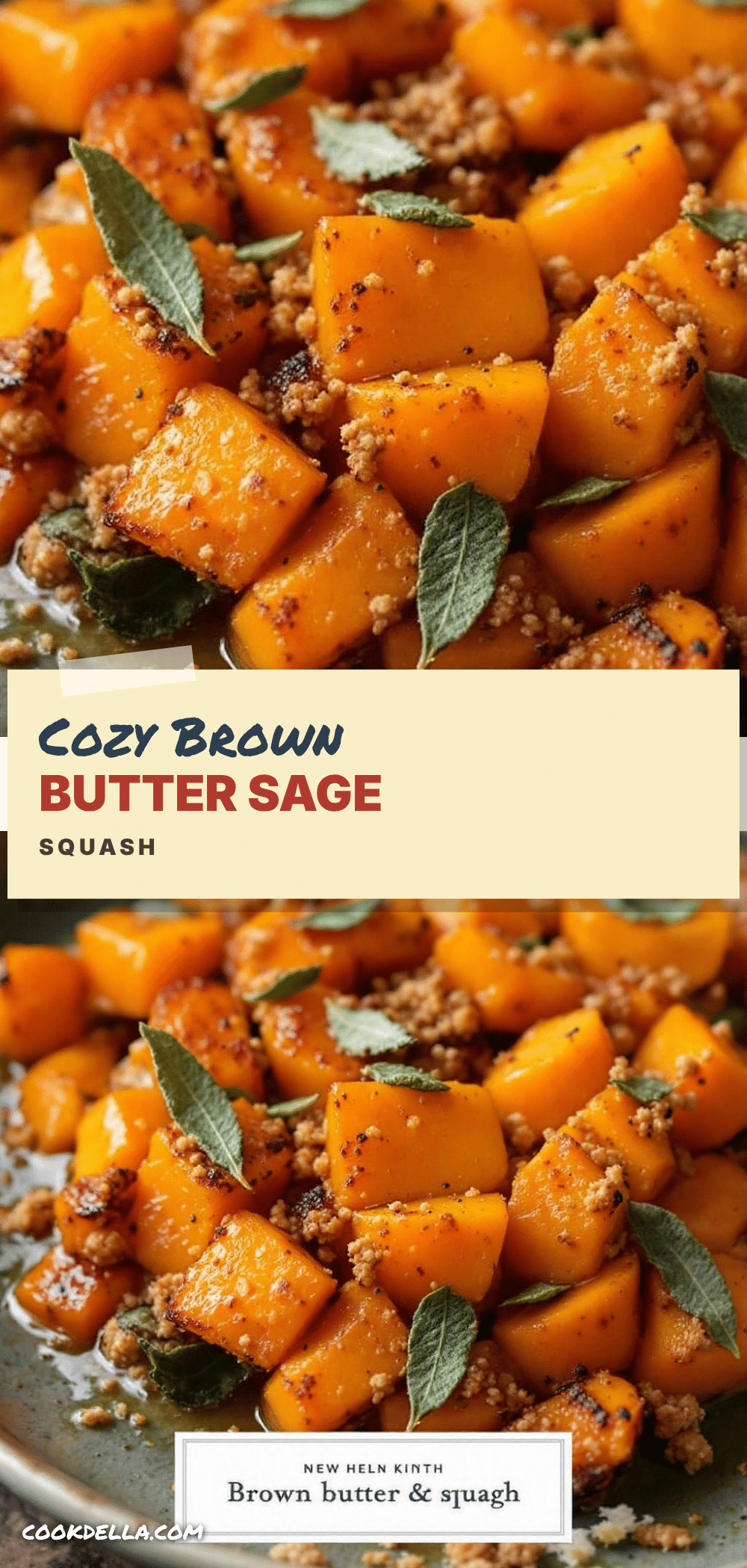 cozy roasted butternut squash with brown butter and sage recipe