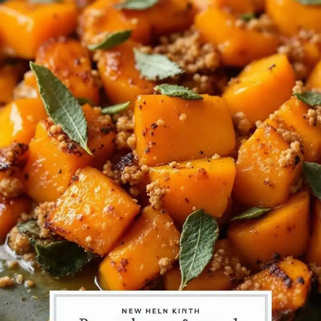 cozy roasted butternut squash with brown butter and sage - featured image