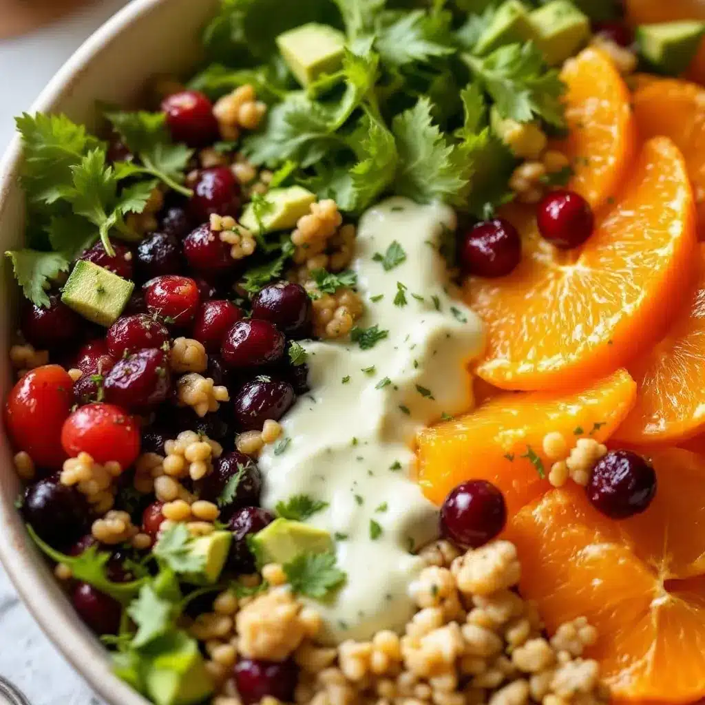 cranberry orange Thanksgiving side salad preparation steps