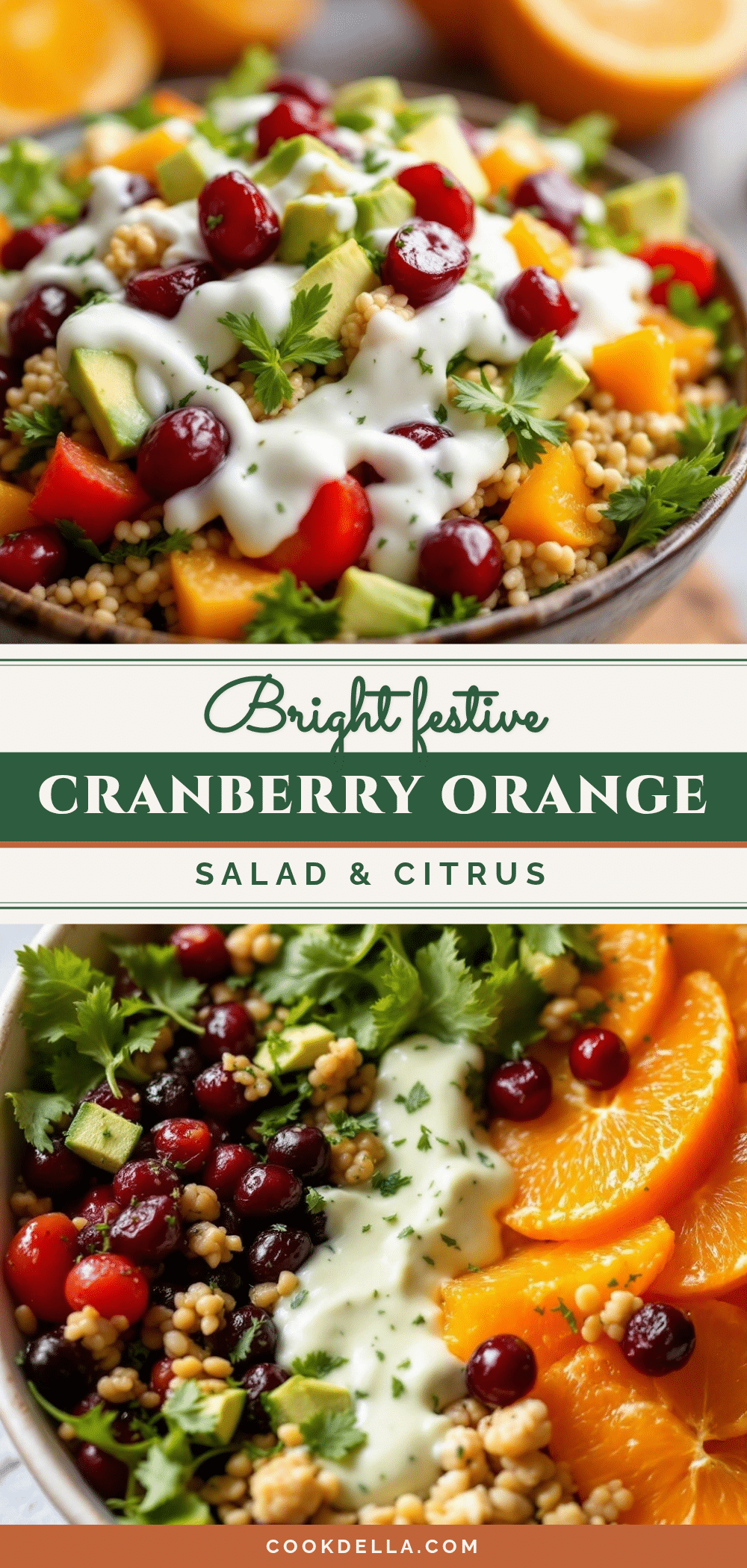 cranberry orange Thanksgiving side salad recipe