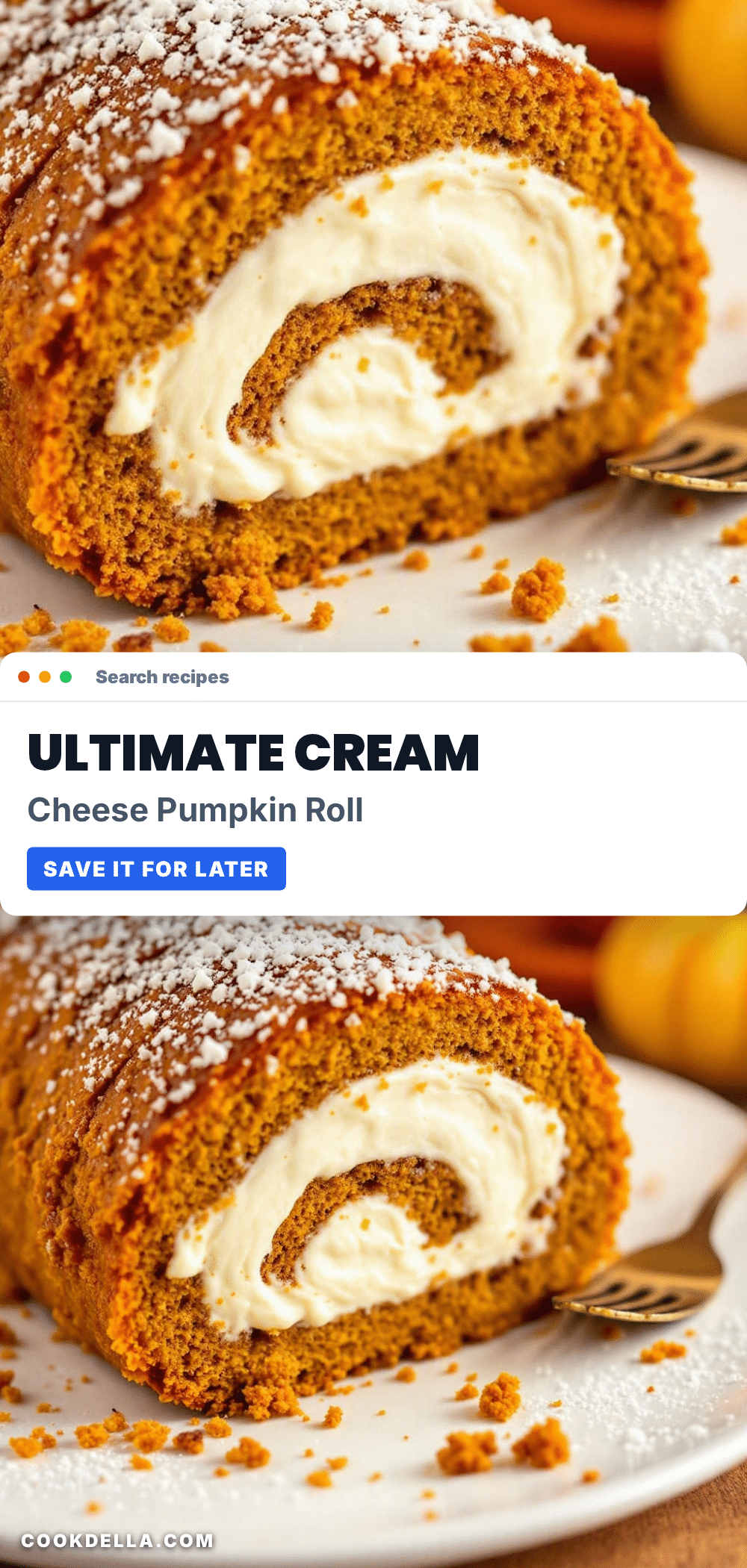 cream cheese pumpkin roll recipe