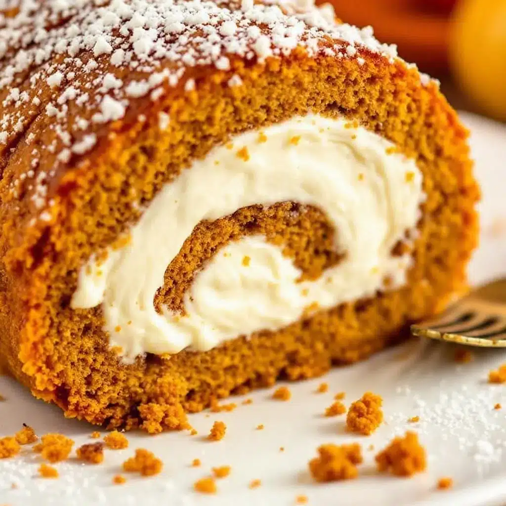 cream cheese pumpkin roll - featured image
