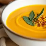 creamy butternut squash soup with toasted sage - featured image