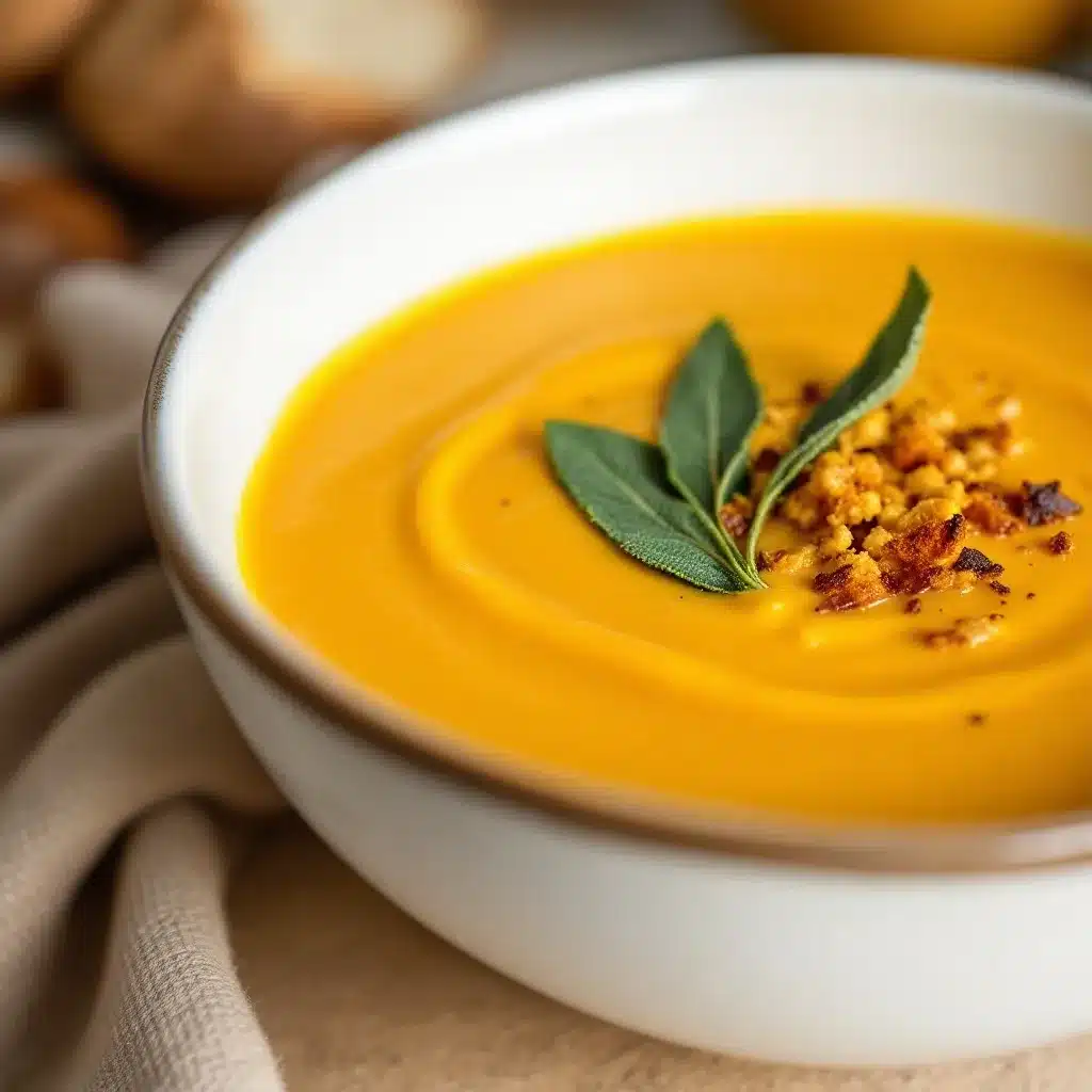 creamy butternut squash soup with toasted sage preparation steps