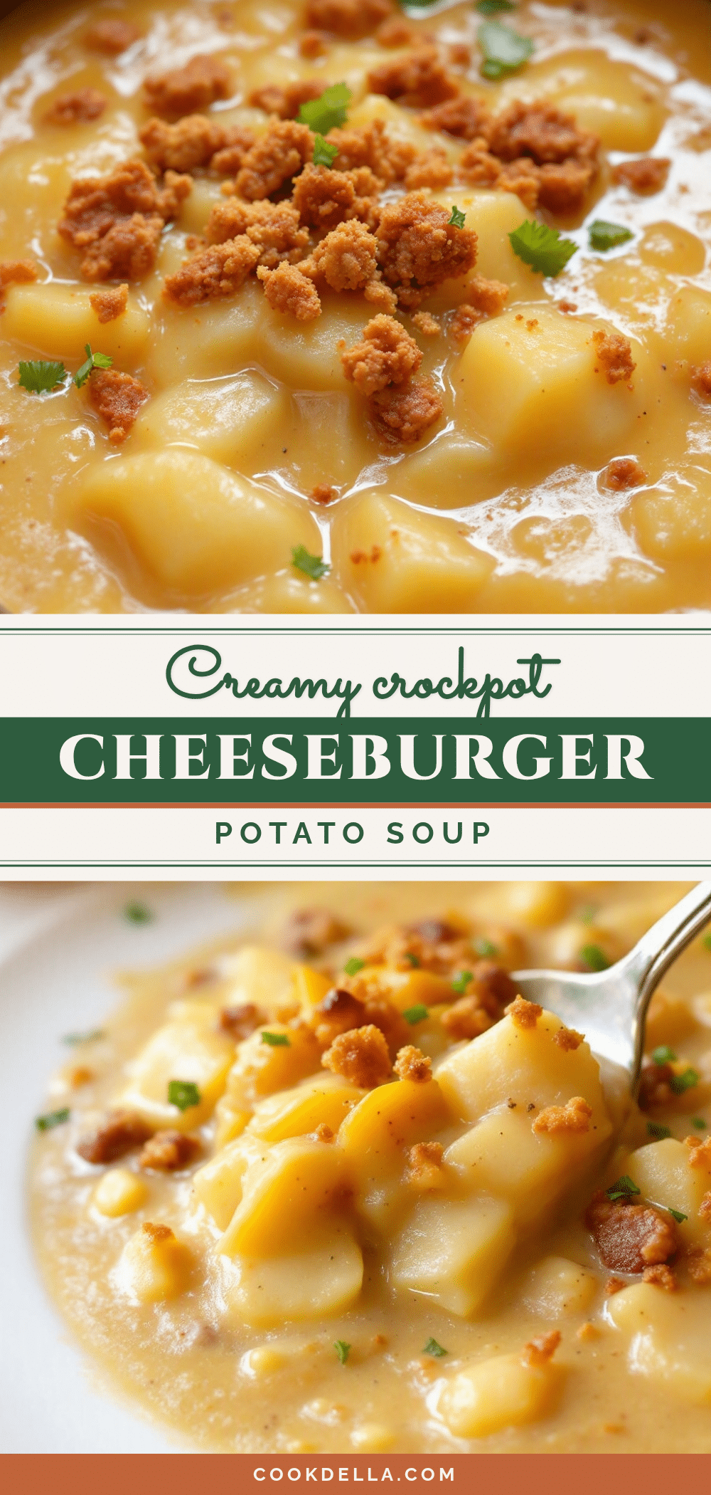 creamy crockpot cheeseburger potato soup recipe