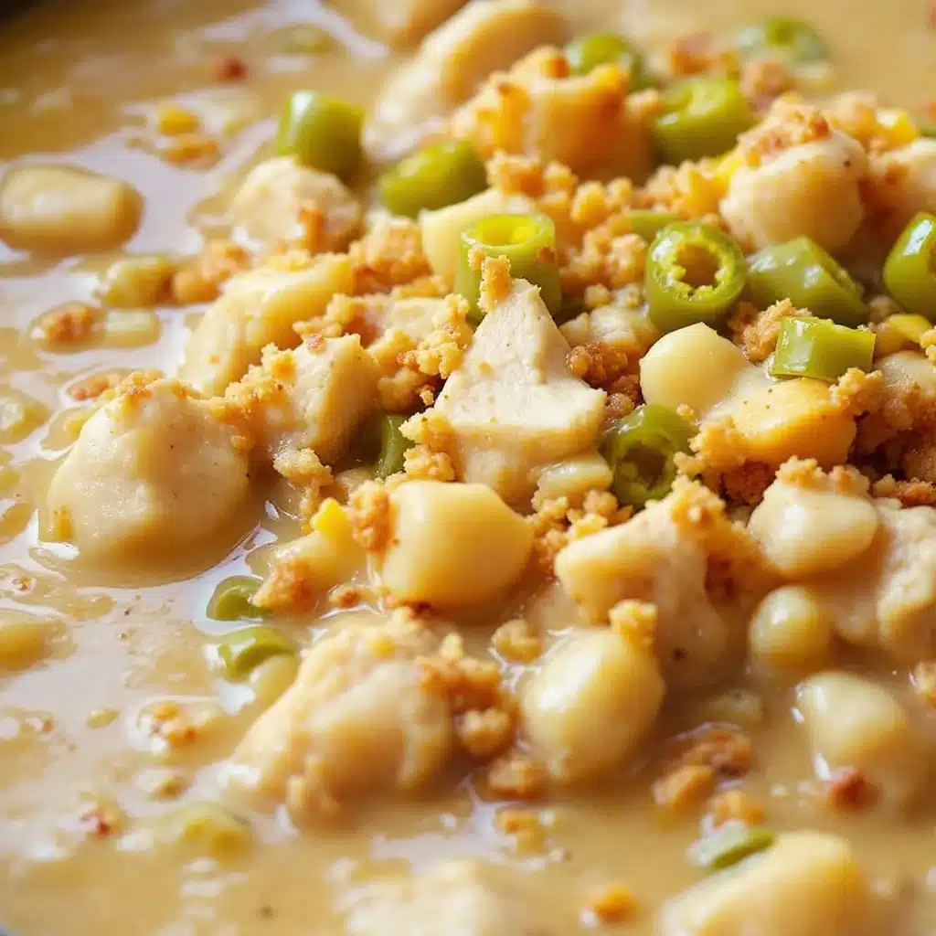 creamy crockpot white chicken chili with green chiles - featured image