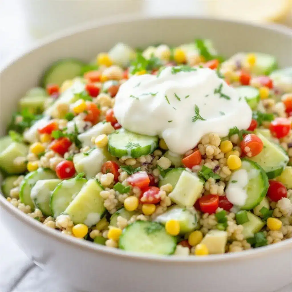 creamy cucumber salad with dill and sour cream preparation steps
