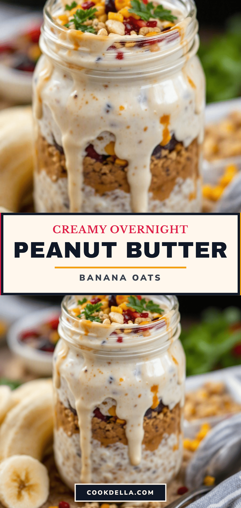 creamy overnight peanut butter banana oats recipe