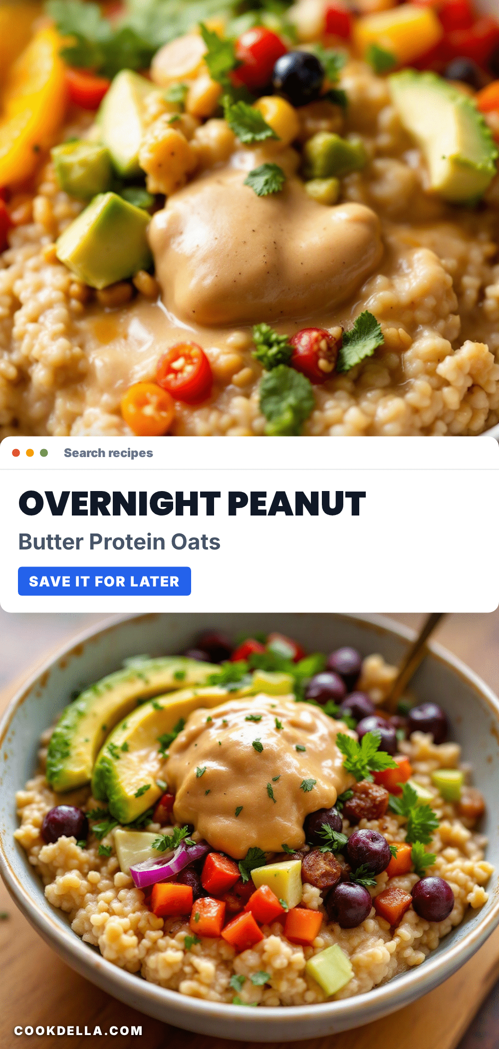 creamy overnight peanut butter protein oats recipe