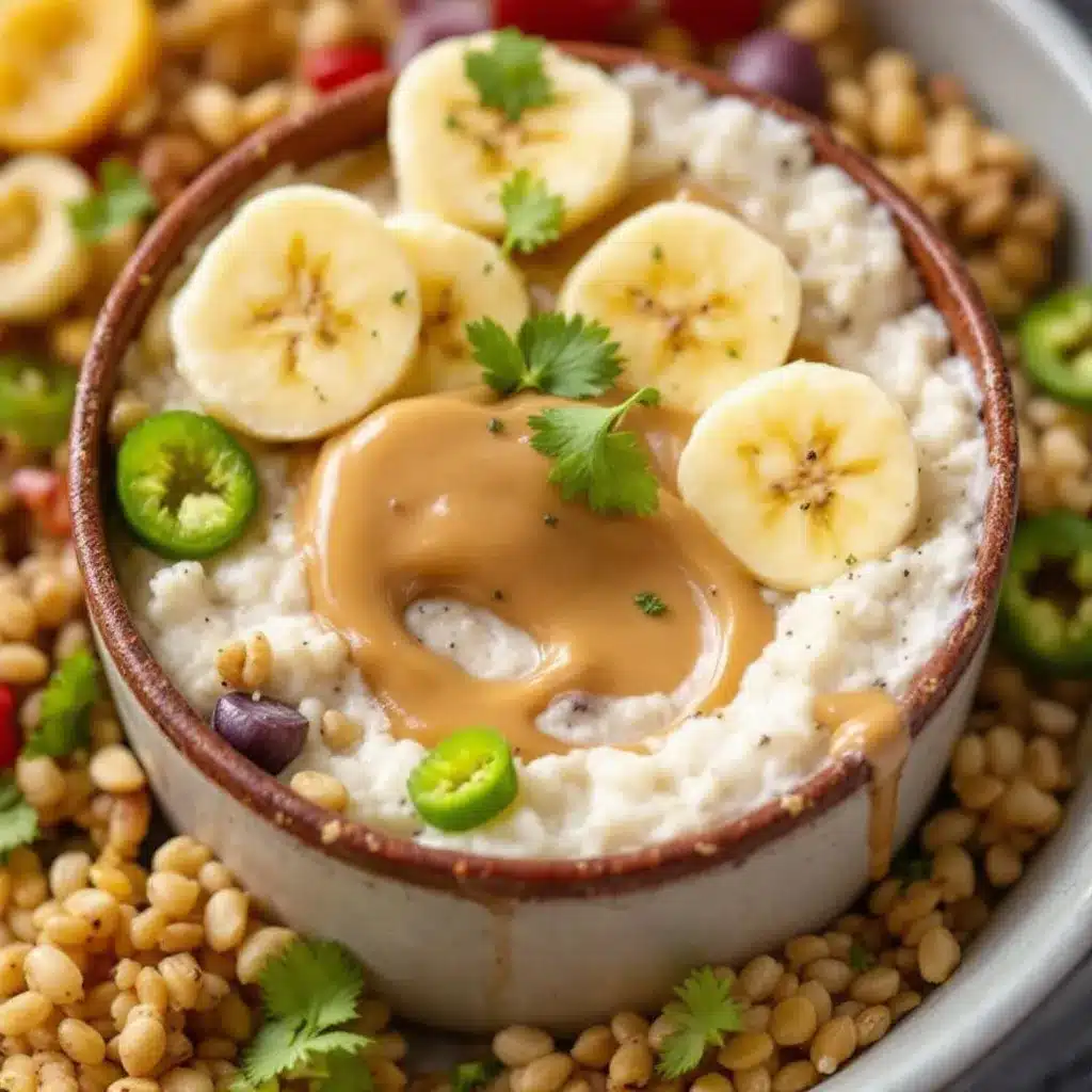 creamy peanut butter banana overnight oats preparation steps