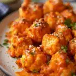 crispy baked buffalo cauliflower bites - featured image