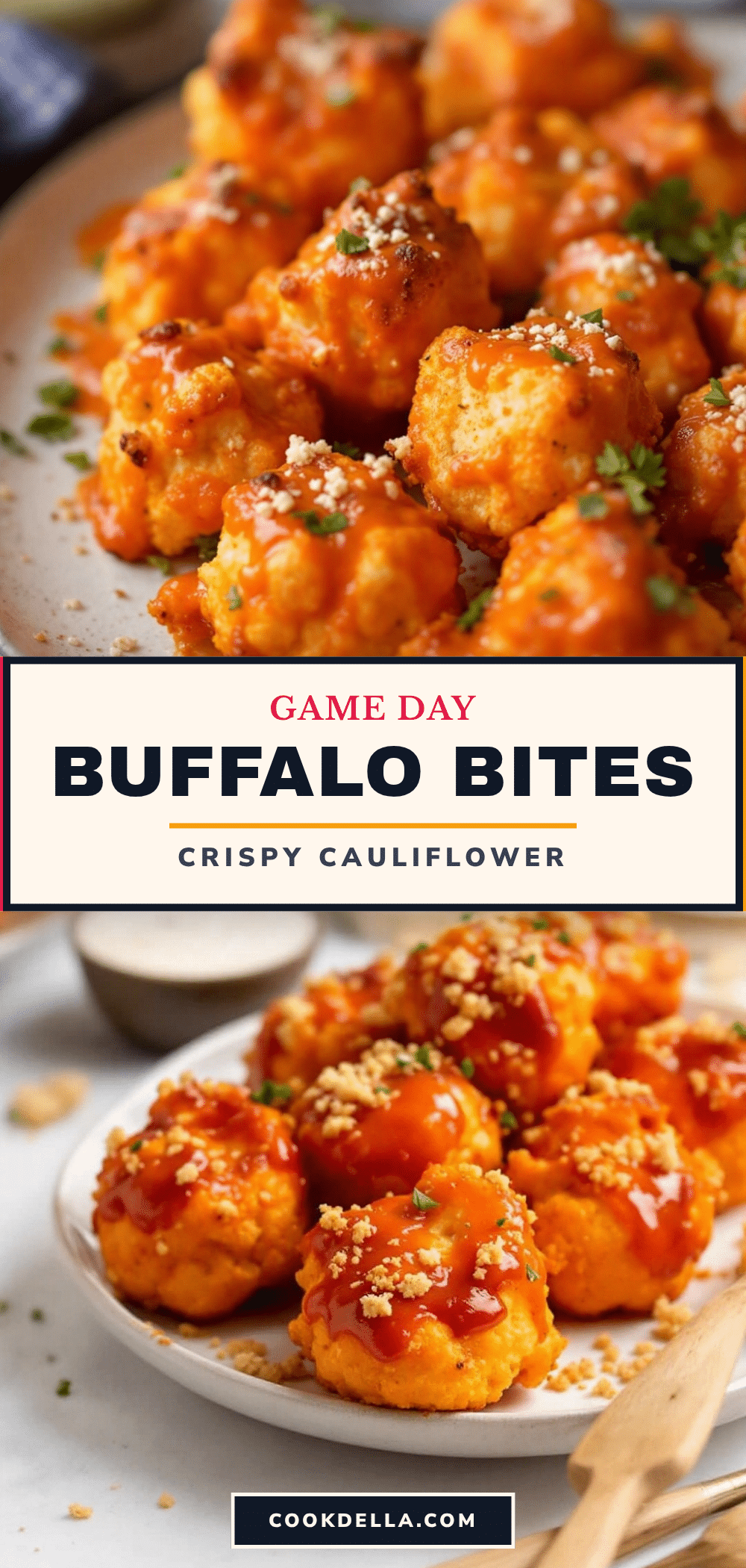 crispy baked buffalo cauliflower bites recipe