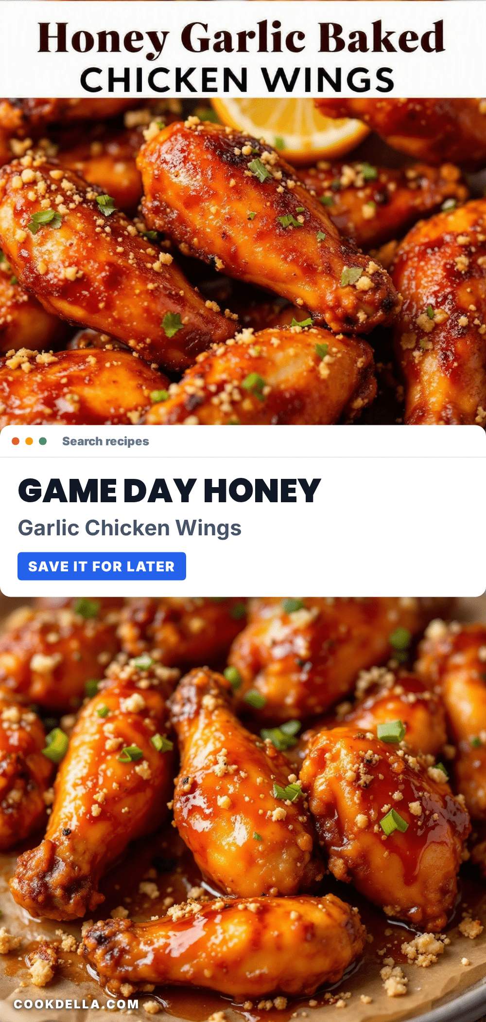 crispy honey garlic baked chicken wings recipe