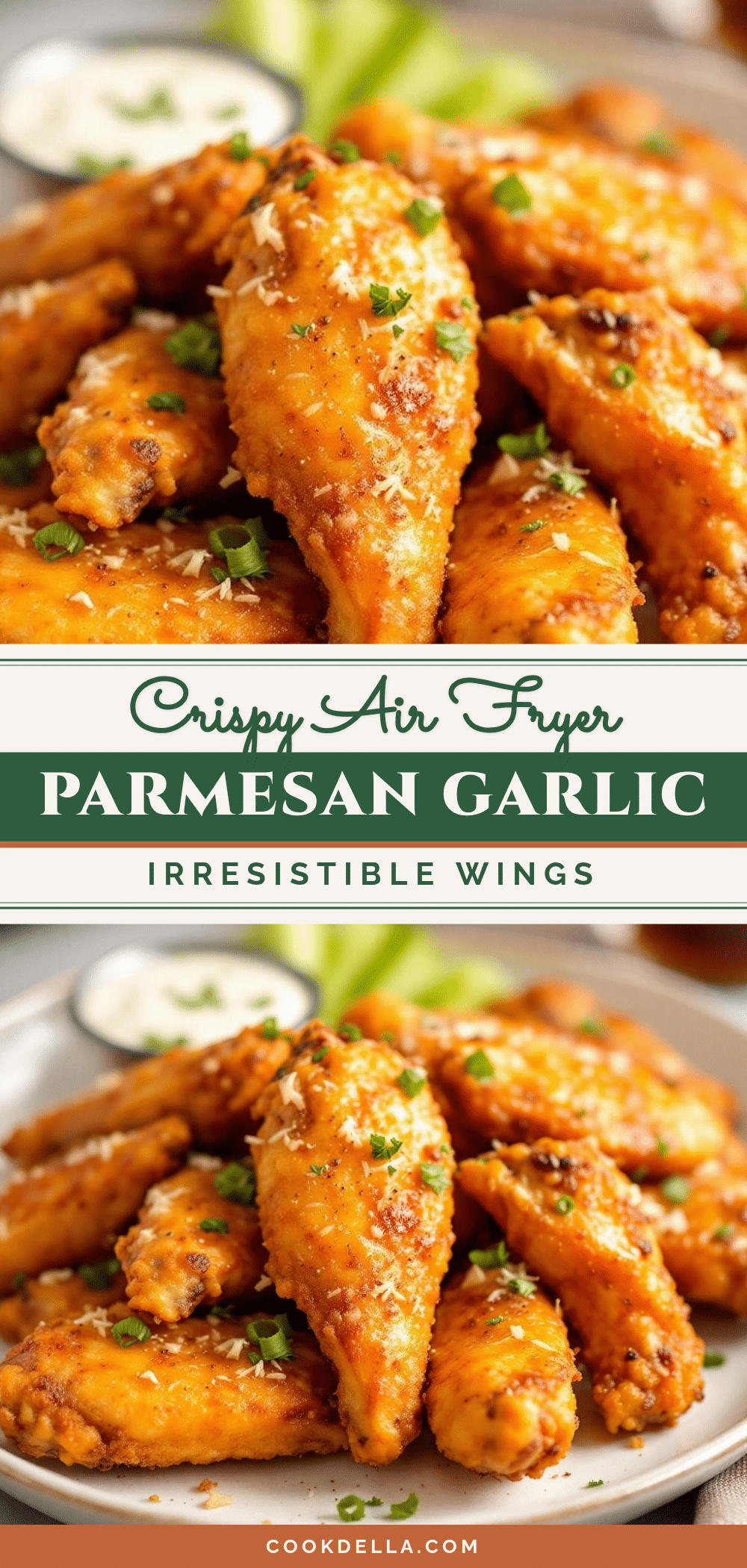 crispy parmesan garlic wings air fryer recipe