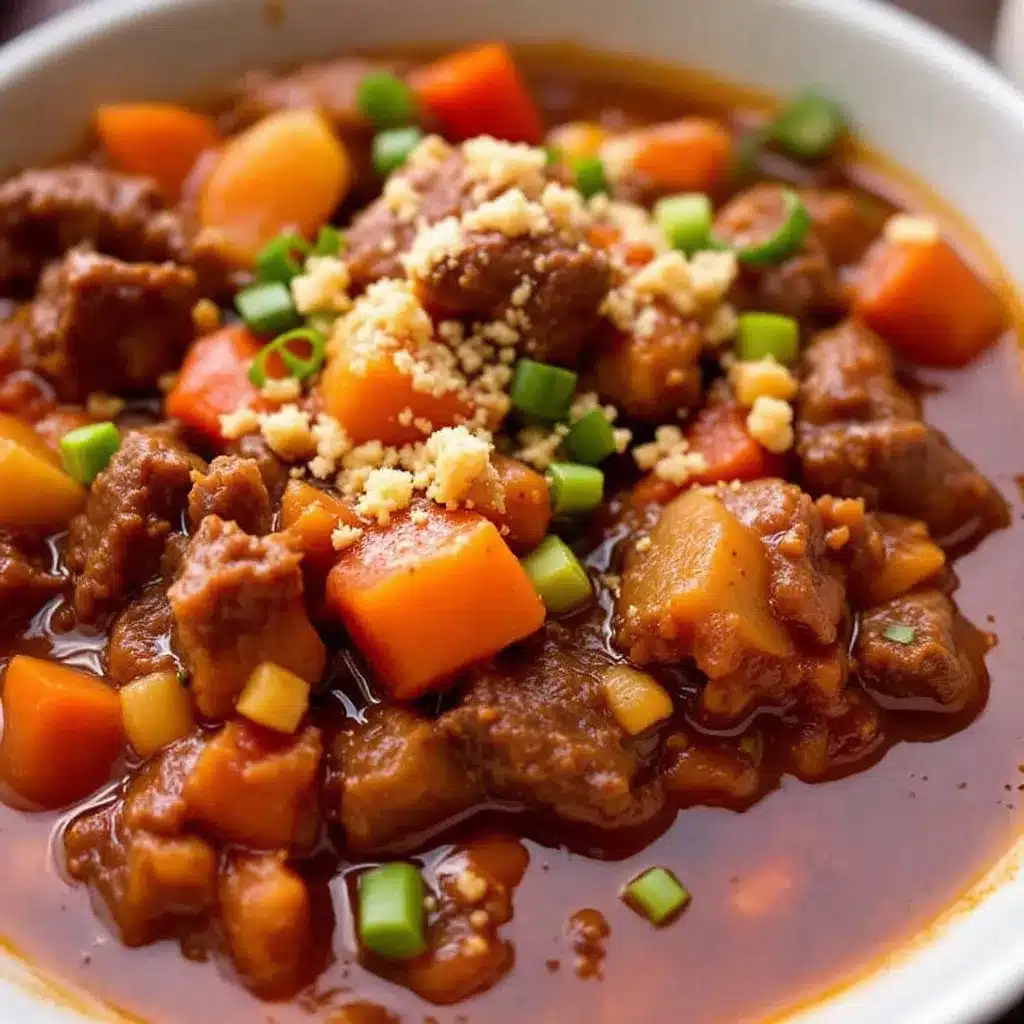 crockpot beef and vegetable stew preparation steps