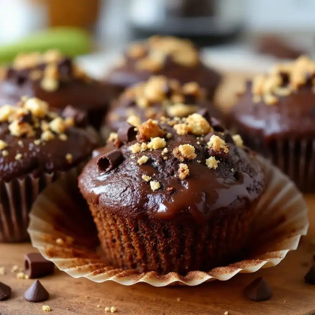 double chocolate zucchini muffins preparation steps