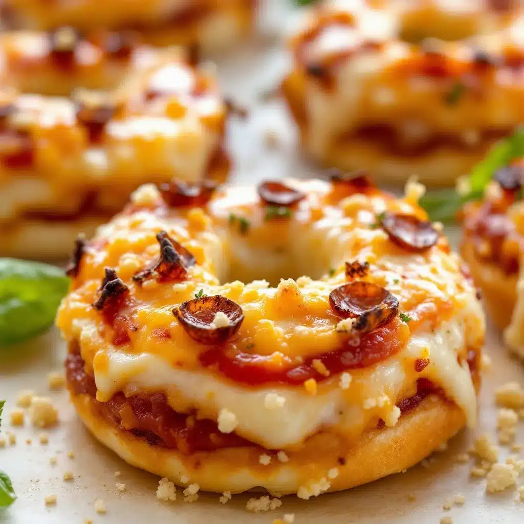 easy freezer mini pizza bagel bites - featured image