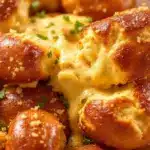 easy german pretzel bites with beer cheese dip - featured image