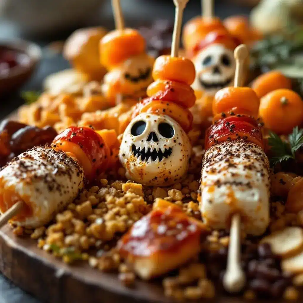 Easy Halloween Charcuterie Board with Spooky Skewers - featured image