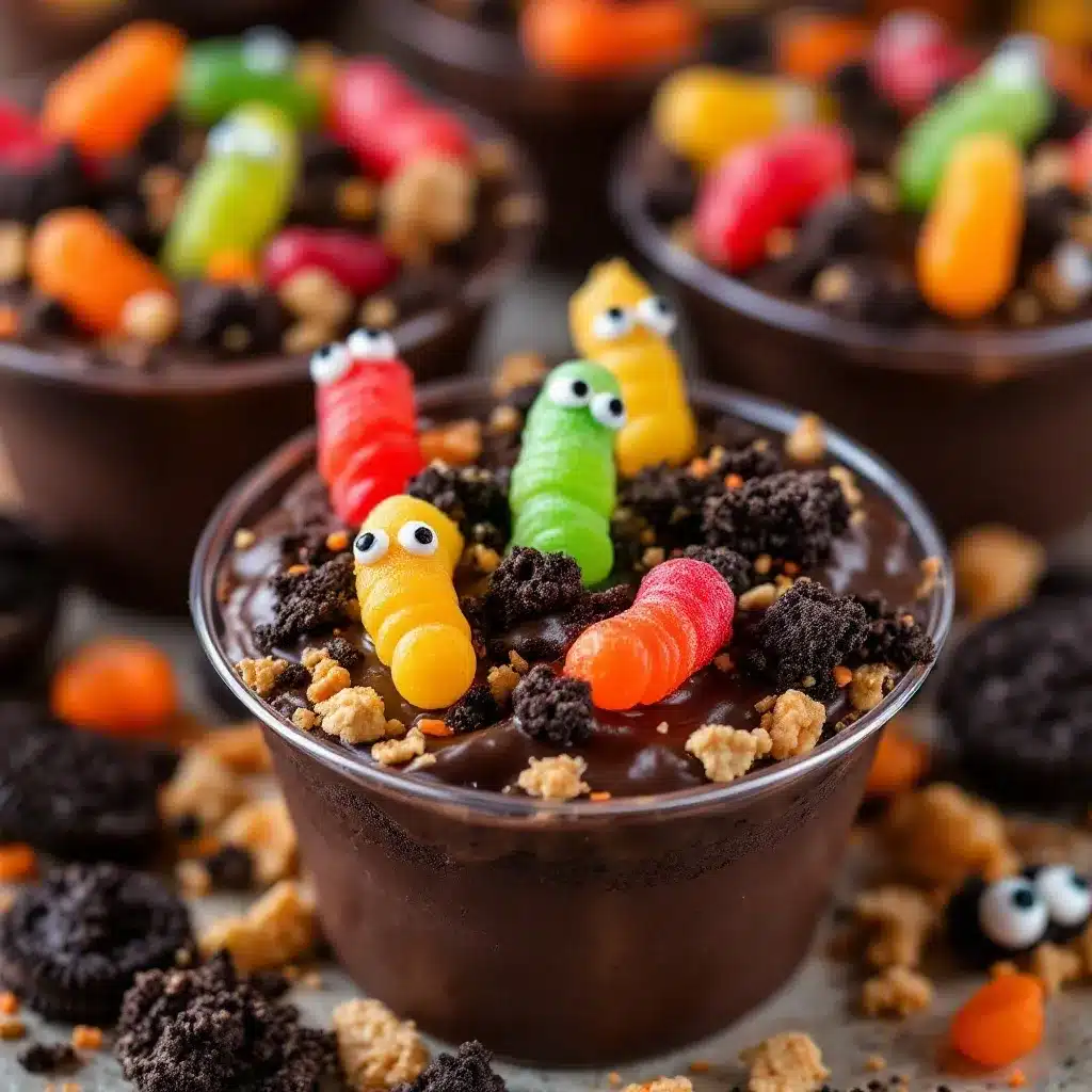 Easy Halloween Dirt Cups preparation steps