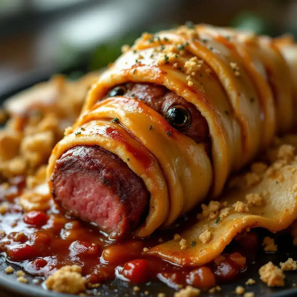 easy mummy pigs in a blanket preparation steps
