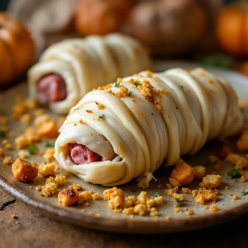 easy mummy pigs in a blanket - featured image