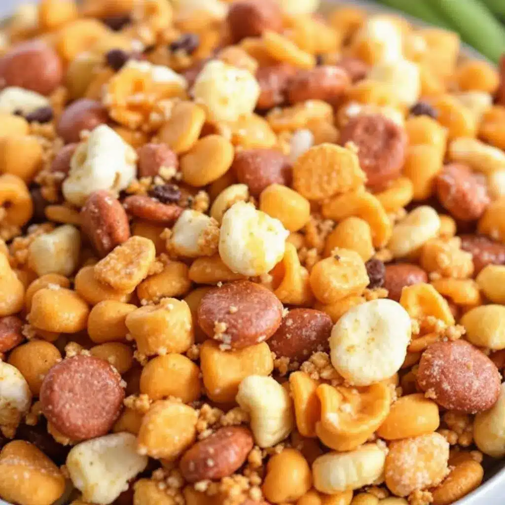 easy sweet and salty football snack mix preparation steps