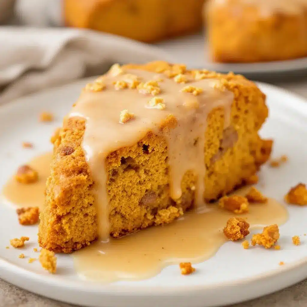 fluffy pumpkin spice scones with maple glaze preparation steps