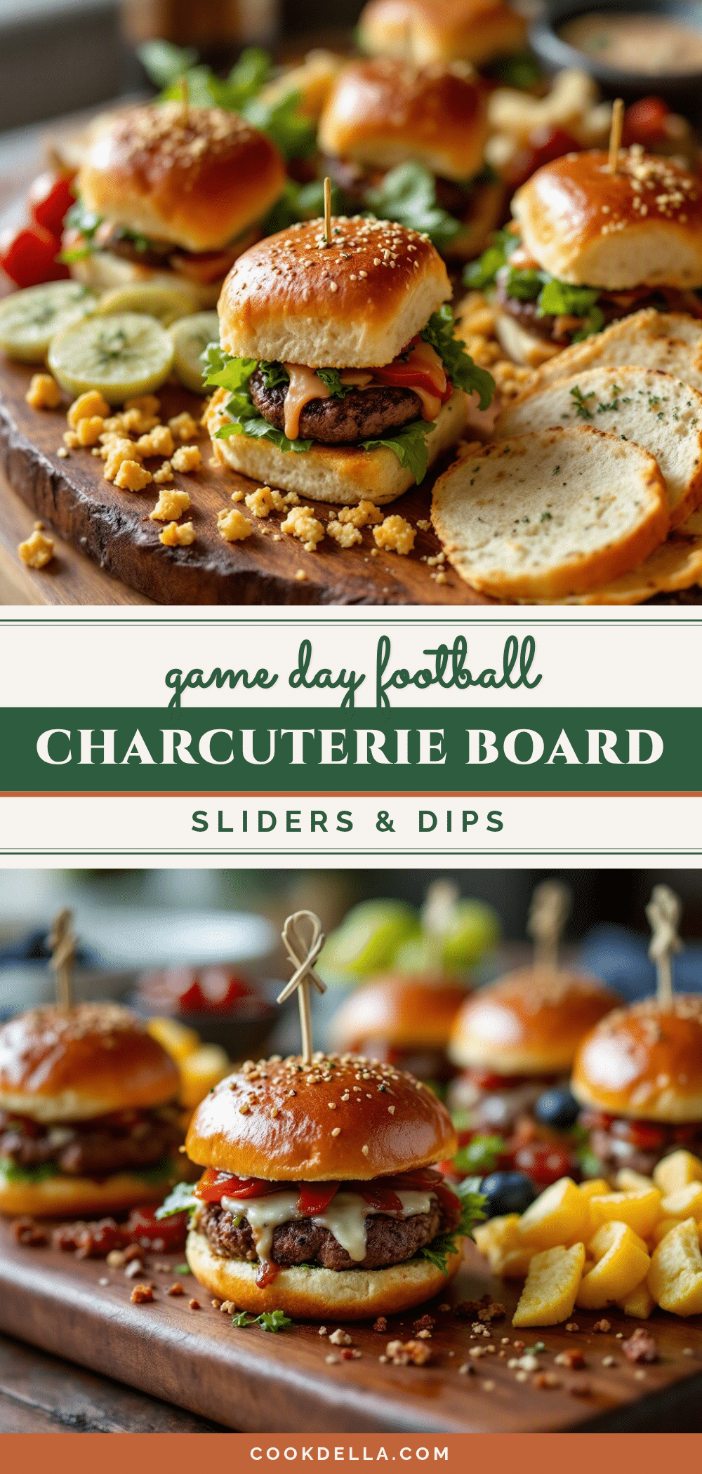football charcuterie board with mini sliders recipe