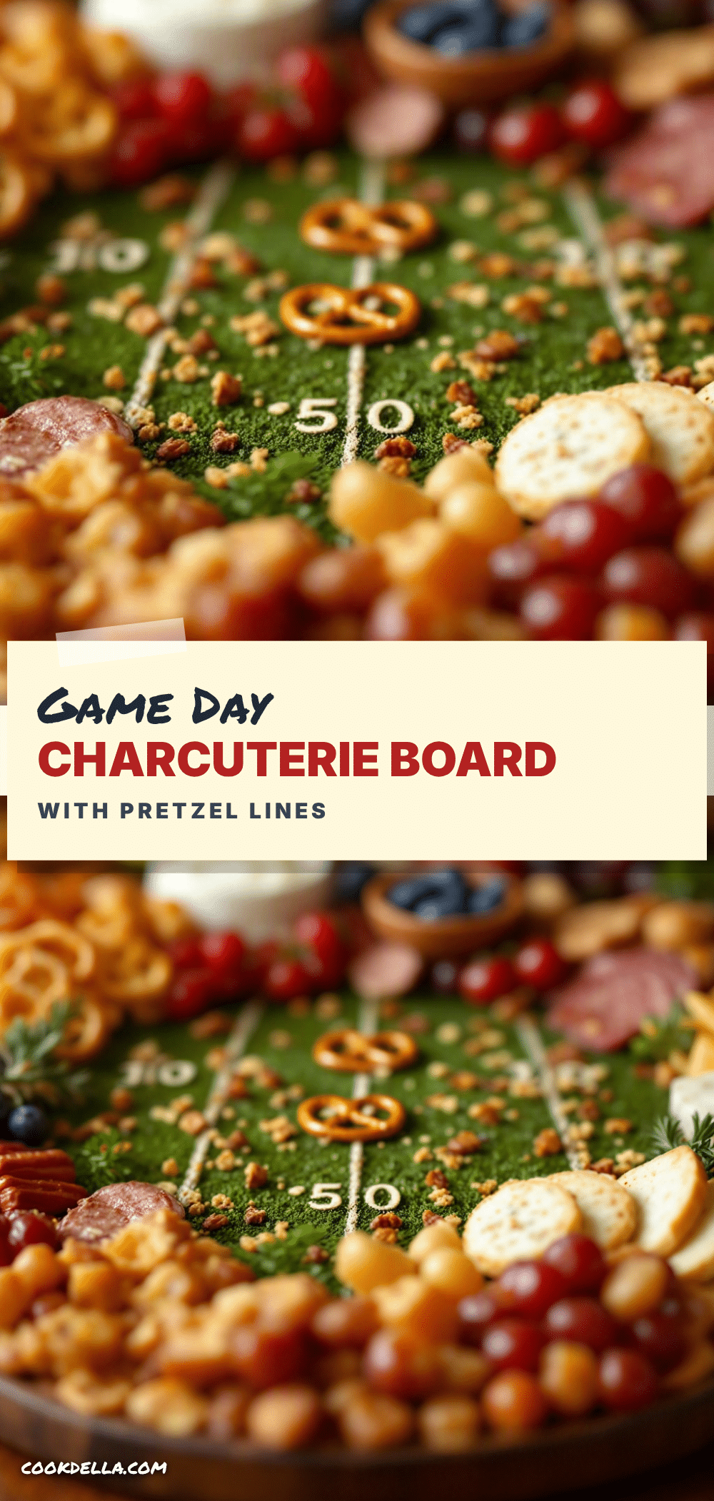 football field charcuterie board recipe