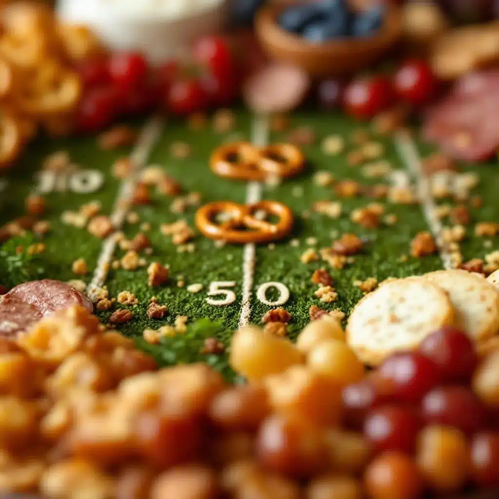 football field charcuterie board - featured image