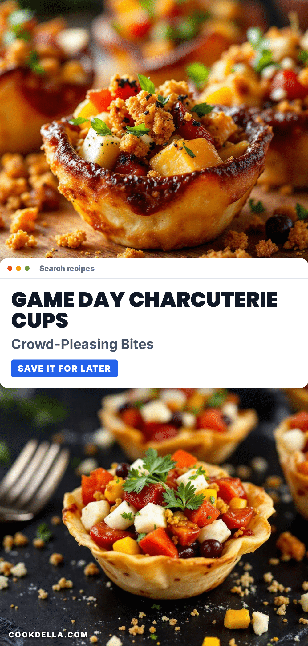 game day charcuterie cups recipe