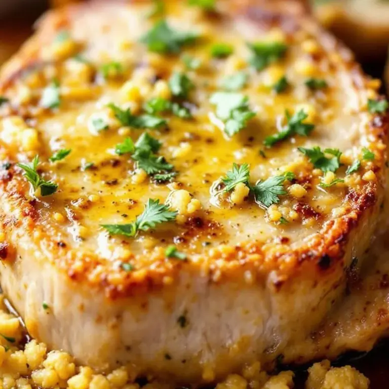 garlic butter baked pork chops - featured image